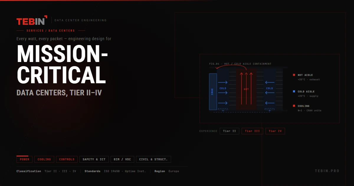 Data Center Design and Engineering | Tier II–IV | TEBIN